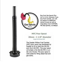 MFC SCEPTER  NATO JERRY CAN DONKEY DICK SPOUTS  DIESEL 28mm NOZZLE "HIGH FLOW"
