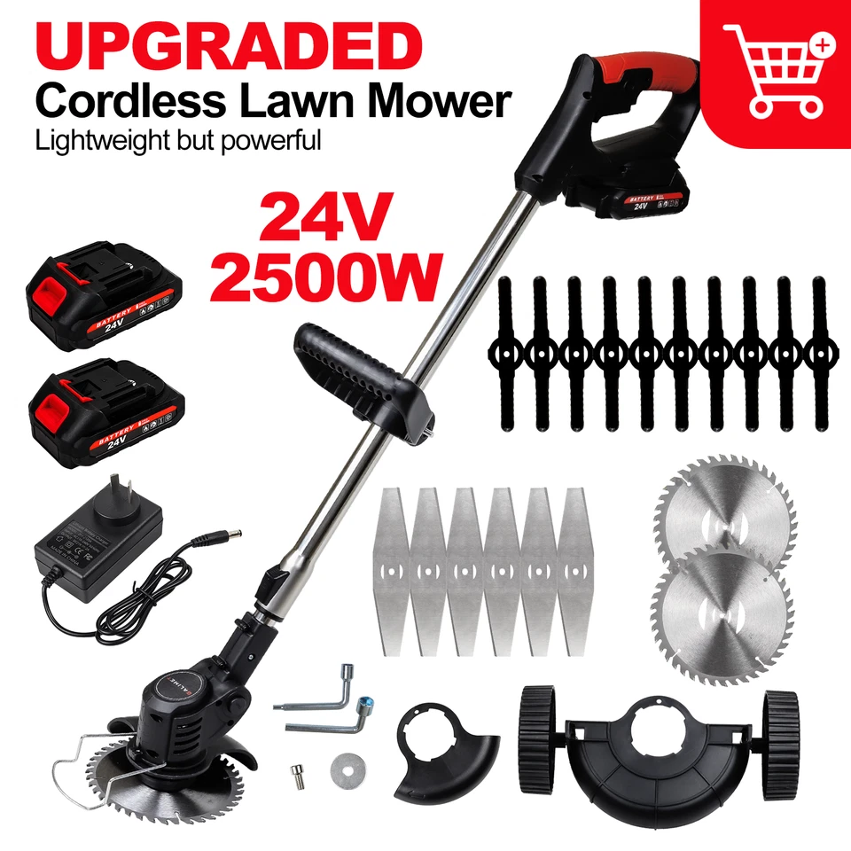 2500W Cordless Weed Eater Electric Brush Cutter Lawn Edger Grass String Trimmer - Image 1 of 4