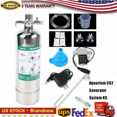 NUEVO Kit de sistema generador de CO2 para acuario reactor de dióxido de carbono cilindro plantas hágalo usted mismo Foto 1 de 4