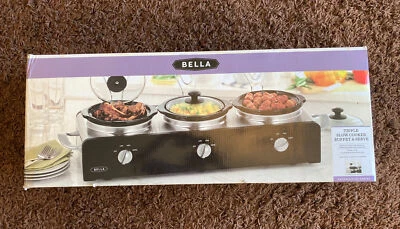 Bella Cucina 三慢炖锅 自助餐和服务 3x1.5 夸脱 全新 — 第 1/4 张图片