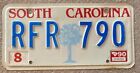 South Carolina 1990 License Plate # RFR 790