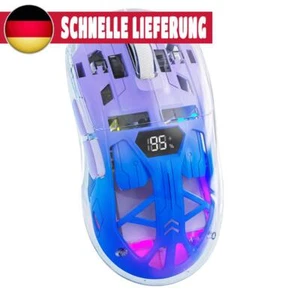 Clear Bluetooth-kompatible Maus, 2,4 GHz Dual-Mode-RGB-Funkmaus (lila) - Bild 1 von 11