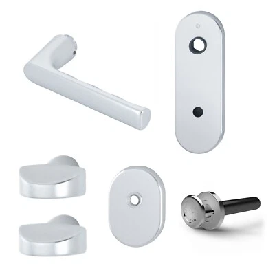 Kit maniglieria interna per porte blindate Di.Bi. Argento, Alta qualità italiana - Immagine 1 di 4