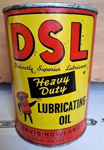 Vintage DSL Heay Duty Lubricating Oil Can, Davis-Howland, Rochester NY - Picture 1 of 7