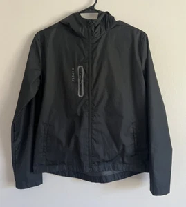DECATHLON KIPSTA boys black hooded lightweight jacket windbreaker Size 14 Years - Picture 1 of 12