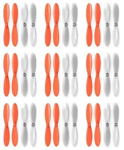 Hubsan X4 Plus H107P Orange Clear Propeller Blades Props Propellers 9 Pack - Picture 1 of 2