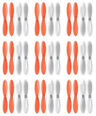 Hubsan X4 Plus H107P Orange Clear Propeller Blades Props Propellers 9 Pack - Image 1 of 2
