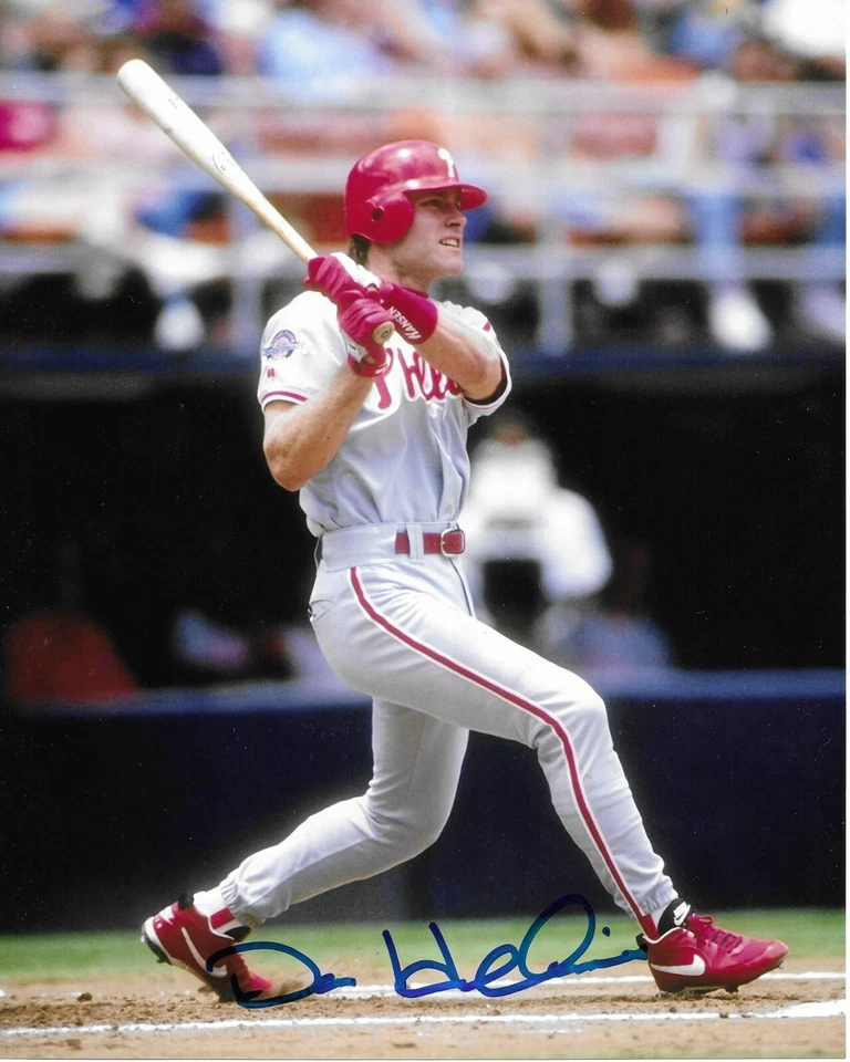 DAVE HOLLINS Signed Autographed 8x10 Baseball Photo Philadelphia Phillies COA - Image 1 of 1