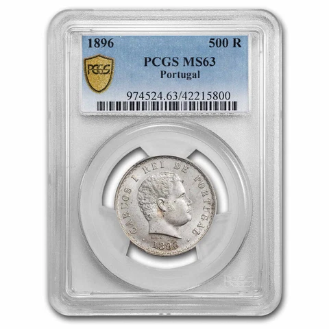 1890 Portugal 500 Reis King Luiz I MS-63 PCGS - SKU#278185 Cover