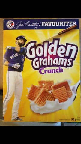 Jose Bautista Golden Grahams Crunch cereal Bat Flip cover Rare LIMITED Blue Jays Cover