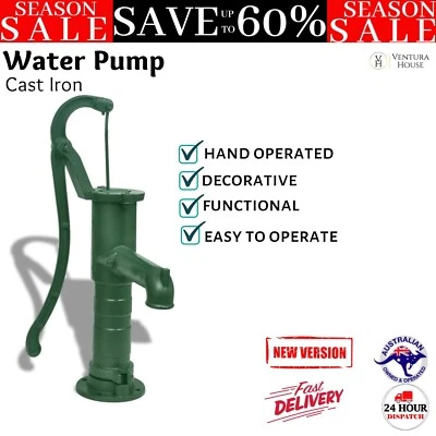 Garden Hand Water Pump Cast Iron Backyard Onament Outdoor Well Pump vidaXL NEW - image 1 of 4