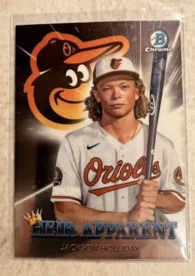 2022 Bowman Draft Chrome Jackson Holliday Heir Apparent - Image 1 of 2