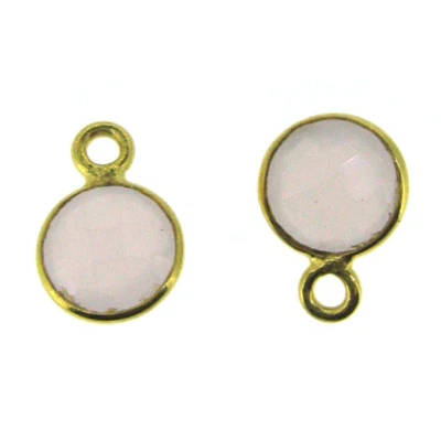 Colgante de piedras preciosas - 7 mm facetado forma de círculo - pequeño círculo encanto (se vende por 2 piezas) Foto 1 de 3