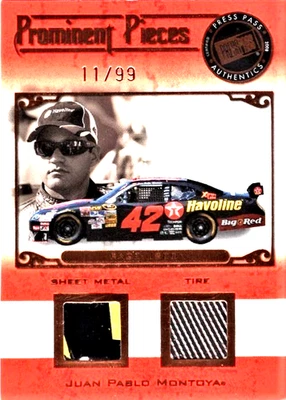 2008 -  Press Pass Prominet Pieces 11/99 NASCAR  Insert  - Juan Pablo Montoya - Image 1 of 2