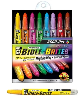 G.T. Luscombe Company, Inc. Accu-Dry Bible-Brites Multicolored 5 x 4 Acrylic Hig - Image 1 of 4