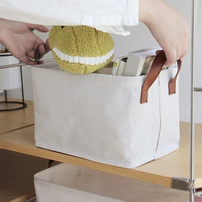  Stoffboxen Aufbewahrung Mit Deckel Aufbwahrungs-box Speicherbehälter - Bild 1 von 4