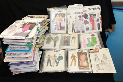 vintage sewing patterns cut & uncut bulk lot of 70 all kinds clothes crafts - Image 1 of 4