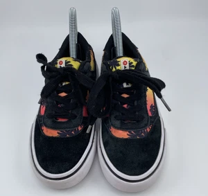 Airwalk Boys Size 2 Black Suede/Canvas - Palm Trees - BYAK23ES006 - Unisex - Picture 1 of 10
