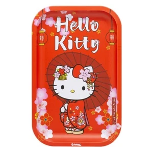 HELLO KITTY "Japanese Red Kimono" Metal ROLLING TRAY Medium 28cmx18cm G-Rollz - Picture 1 of 2