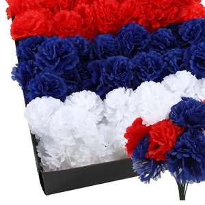 Vibrant 180-Piece Silk Carnation Set with 6" Stems for Memorial Day and Beyond - Picture 1 of 8