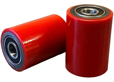 HY-WELD Brand New Pallet Jack Poly Load Wheels With Bearings 2.75"D x3.75"W - A Pair