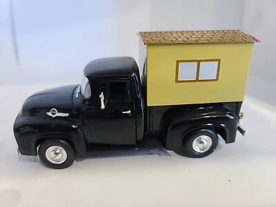 1956 Ford F 100 Pickup Camper Black Tan 1 32 Diecast National Motor Museum Mint - Image 1 of 4