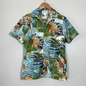 Vtg Kalaheo Kamehameha Hawaiian Aloha Shirt Avanti Spooner Kahala Sun Surf Small - Picture 1 of 8