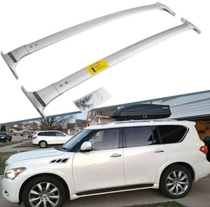 2Pcs Roof Rail Racks Crossbars Cross Bars Fits for Infiniti QX56 QX80 2011-2022 - Picture 1 of 6