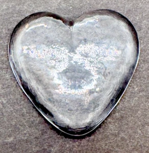 SIMON PEARCE Highgate Heart 3.5" Textured Glass Paperweight - Picture 1 of 5