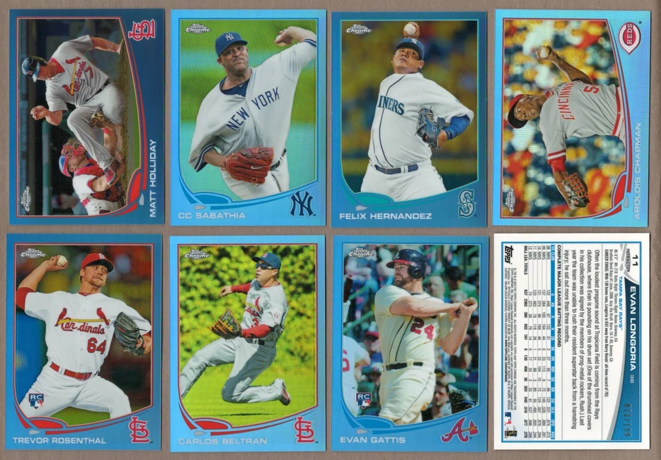 2013 Topps Chrome BLUE REFRACTOR Parallel Single Card #/199 Rookie Logo RC Ref - Image 1 of 1