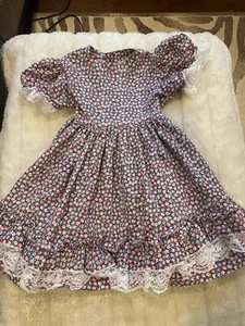 vintage little girls hand made floral dress - Picture 1 of 8