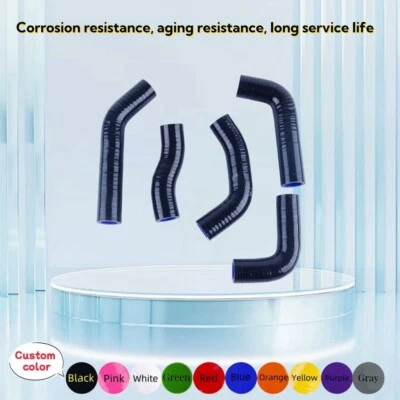 Black Silicone Induction Intake Coolant Pipes Fits Honda XR650 XR650R 2000-2009 — 第 1/4 张图片