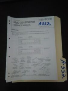 Kenwood KMD-X91/PS970R Instrukcja serwisowa Oryginalna książka napraw 
