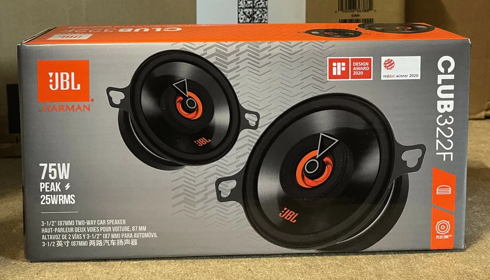 JBL 8cm CAR/VAN SPEAKERS 150W TOTAL 2-WAY 3.5 INCH DASH/SHELF COAXIAL NEW PAIR - Image 1 of 4