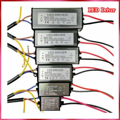 LED Driver 10w 20w 30W 50W 70W 100W power supply Waterproof watt adapter current - Image 1 of 4