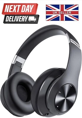 Wireless Bluetooth Headphones Over Ear Conofrtable Matte Black Audio Headset - Image 1 of 4