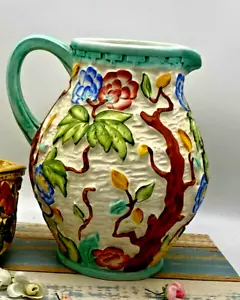 Vintage HJ Wood Indian Tree Water Jug Staffordshire hand painted - Picture 1 of 10