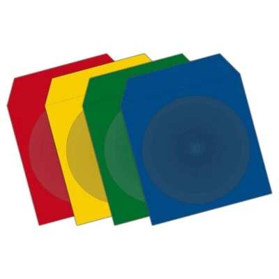20 CD / DVD / BD- Papier-Hüllen Color mit Sichtfenster,MediaRange* - Bild 1 von 2