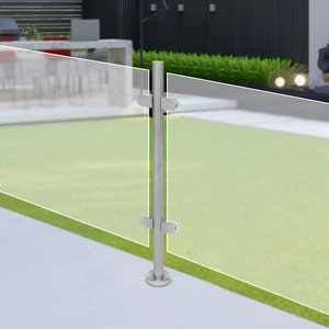 90cm Stainless Steel Glass Railing Middle Post for Villas, Balcony, Stairway - Picture 1 of 24