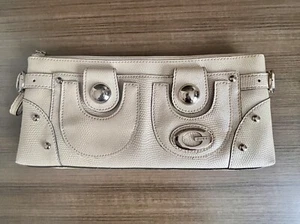 Vintage Guess G Logo Wallet/Clutch Off-White Purse Handbag Y2K - Picture 1 of 12