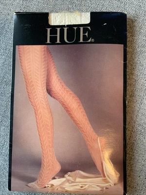 Pantimedias HUE Vintage Años 90 Encaje Antiguo Talla Única Hechas en Japón Crema Talla Única Foto 1 de 4