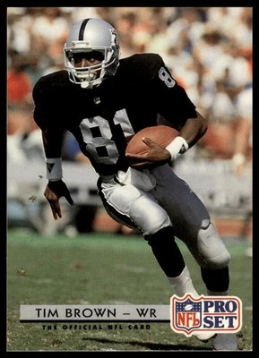 1992 Pro Set #210 Tim Brown - Image 1 of 2