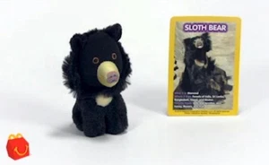 McDonalds Happy Meal Toy National Geographic Kids Sloth Bear 9 Mini Plush Animal - Picture 1 of 1
