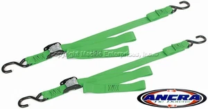 Ancra "Originale" Tiedowns - Un paio di cravatte con fibbia a camma da 1" verde fluo - Foto 1 di 3