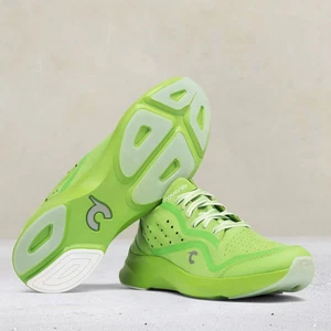Courser Uno Men's Acid Green Mono Handmade Italian Tennis Shoes New - Picture 1 of 13