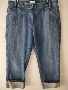 VTG Calvin Klein Size 12 High-Rise Cuffed Capri Jeans Hong Kong - Picture 1 of 10