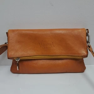 Valentina Leather Orange Crossbody Bag - Picture 1 of 7