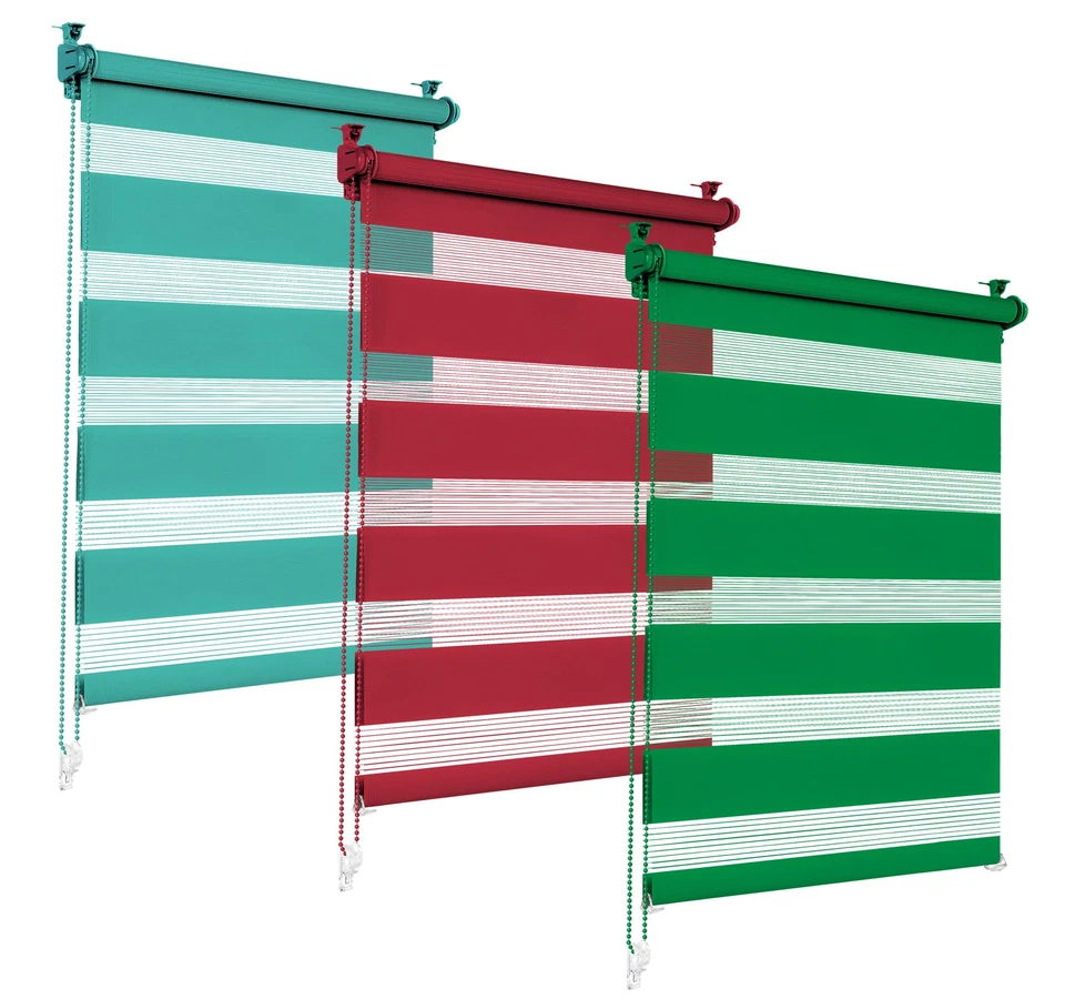 Doppelrollo Fensterrollo Klemmfix ohne Bohren Duorollo mit Kettenzug blickdicht - Bild 1 von 1