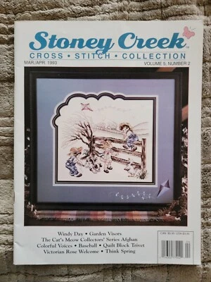 Stoney Creek Cross Stitch Collection Windy Day Garden Visors Cats Meow Baseball  - Image 1 of 4