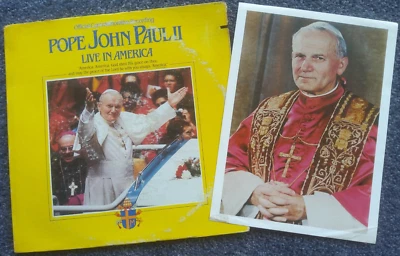 POPE JOHN PAUL II ~ LIVE IN AMERICA ~ LP 8x10 PICTURE GATEFOLD 1979 ~ VG+/VG - Image 1 of 4